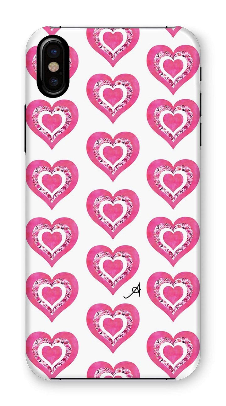 Phone & Tablet Cases iPhone XS / Snap / Gloss Textured Roses Love Pink Amanya Design Phone Case Prodigi