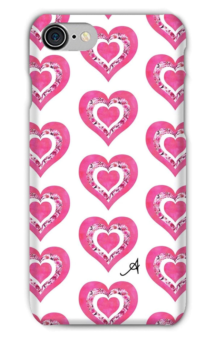 Phone & Tablet Cases iPhone 8 / Snap / Gloss Textured Roses Love Pink Amanya Design Phone Case Prodigi