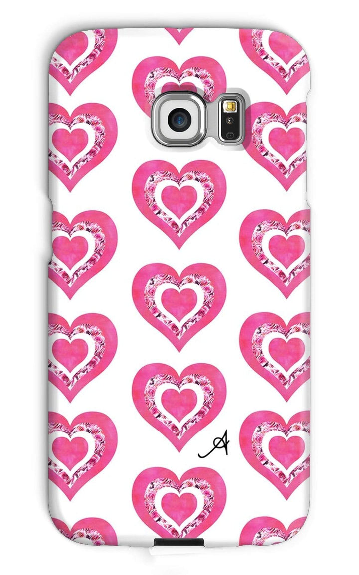 Phone & Tablet Cases Galaxy S6 Edge / Snap / Gloss Textured Roses Love Pink Amanya Design Phone Case Prodigi