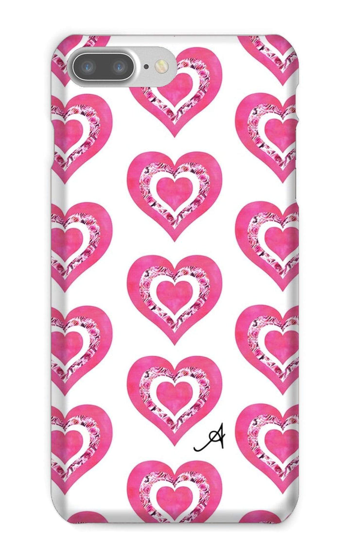 Phone & Tablet Cases iPhone 7 Plus / Snap / Gloss Textured Roses Love Pink Amanya Design Phone Case Prodigi