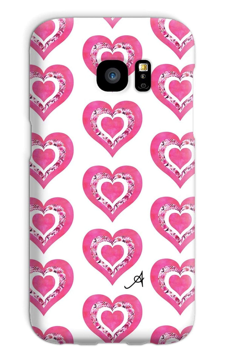 Phone & Tablet Cases Galaxy S7 / Snap / Gloss Textured Roses Love Pink Amanya Design Phone Case Prodigi