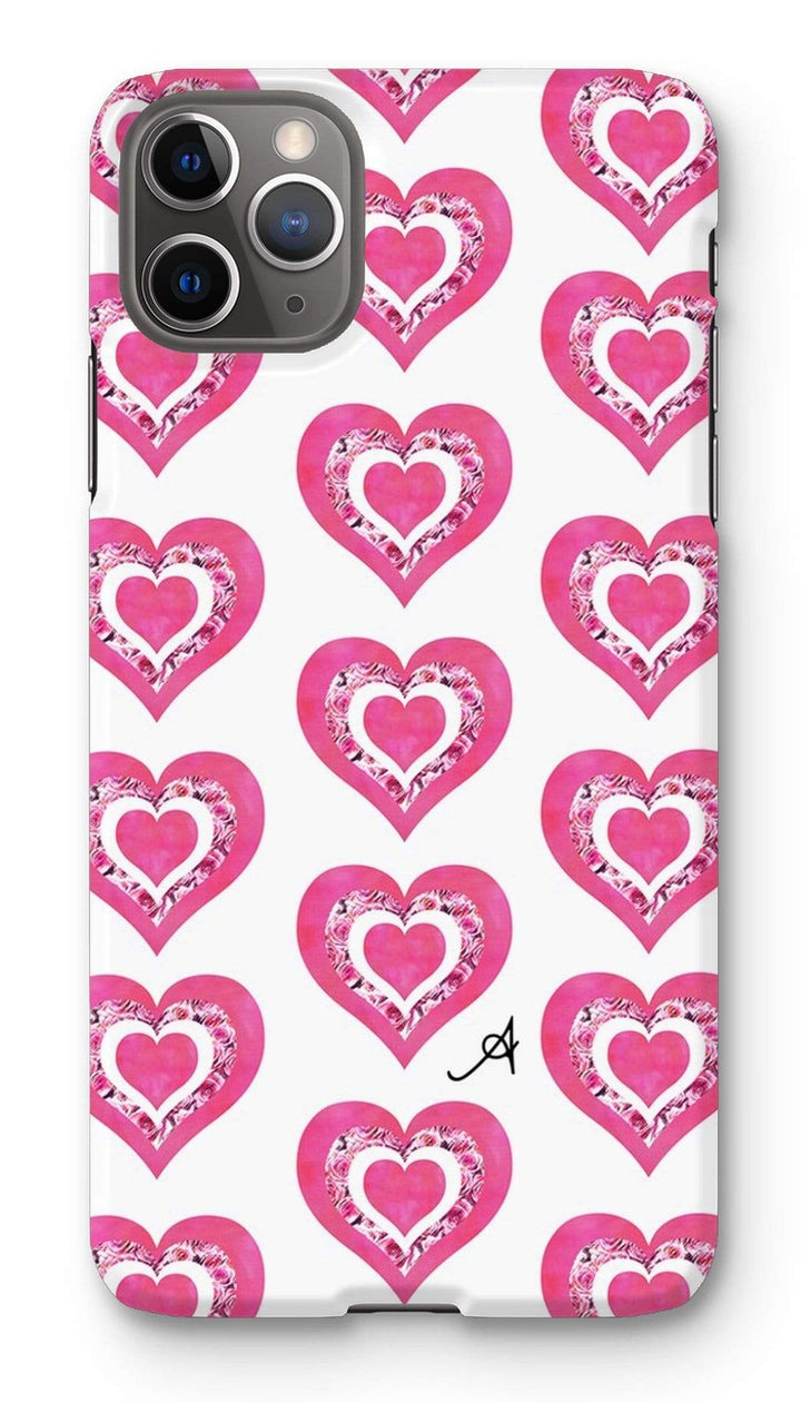Phone & Tablet Cases iPhone 11 Pro Max / Snap / Gloss Textured Roses Love Pink Amanya Design Phone Case Prodigi