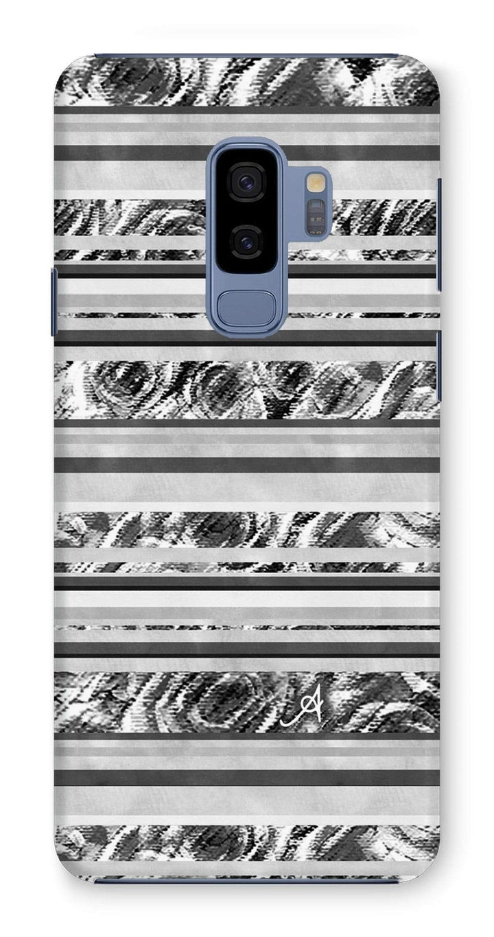 Phone & Tablet Cases Samsung Galaxy S9+ / Snap / Gloss Textured Roses Stripe Black Amanya Design Phone Case Prodigi