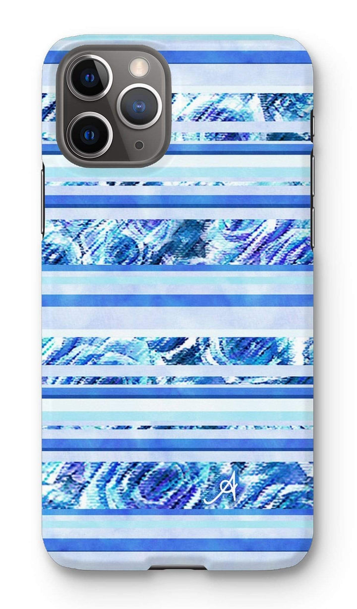 Phone & Tablet Cases iPhone 11 Pro / Snap / Gloss Textured Roses Stripe Cornflower Amanya Design Phone Case Prodigi