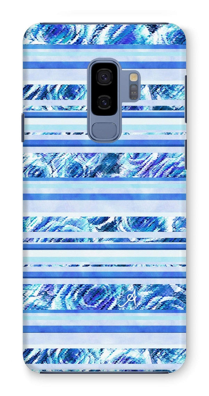 Phone & Tablet Cases Samsung Galaxy S9+ / Snap / Gloss Textured Roses Stripe Cornflower Amanya Design Phone Case Prodigi