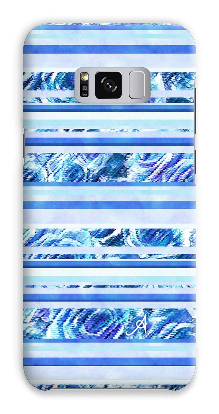 Phone & Tablet Cases Samsung S8 Plus / Snap / Gloss Textured Roses Stripe Cornflower Amanya Design Phone Case Prodigi