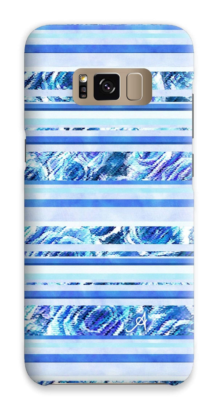 Phone & Tablet Cases Samsung S8 / Snap / Gloss Textured Roses Stripe Cornflower Amanya Design Phone Case Prodigi