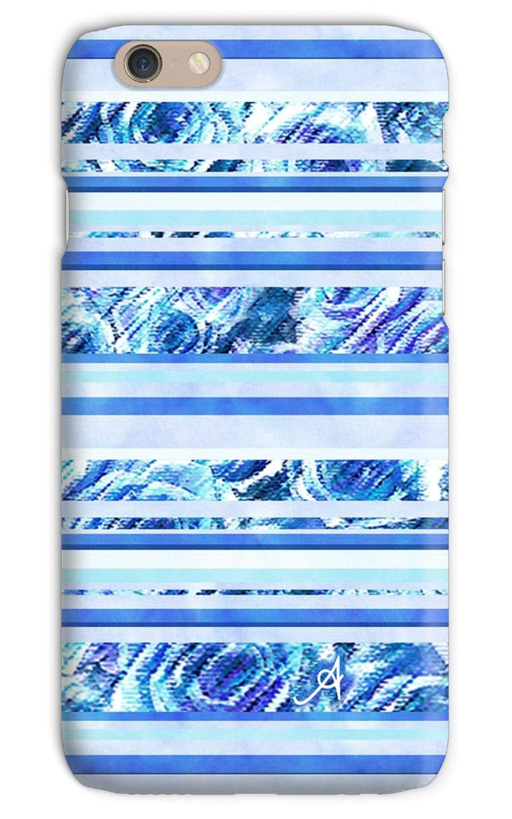 Phone & Tablet Cases iPhone 6s / Snap / Gloss Textured Roses Stripe Cornflower Amanya Design Phone Case Prodigi
