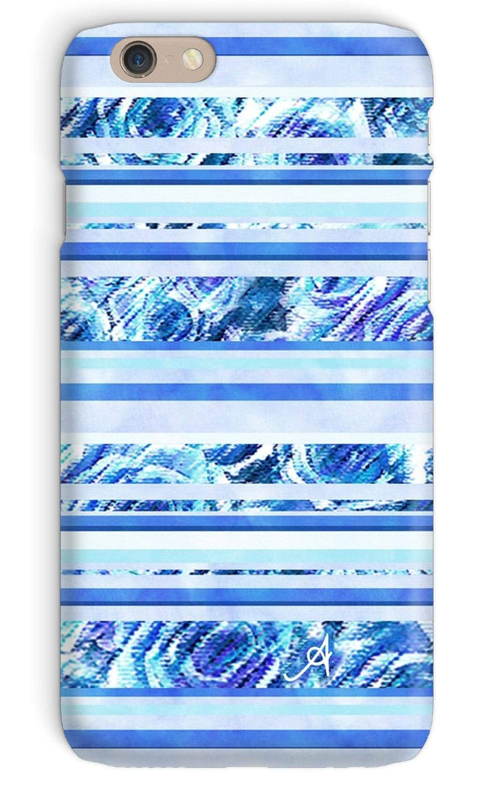 Phone & Tablet Cases iPhone 6 / Snap / Gloss Textured Roses Stripe Cornflower Amanya Design Phone Case Prodigi
