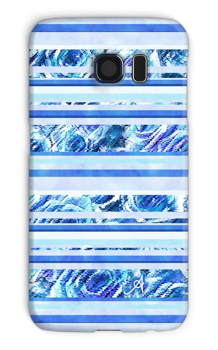 Phone & Tablet Cases Galaxy S6 / Snap / Gloss Textured Roses Stripe Cornflower Amanya Design Phone Case Prodigi