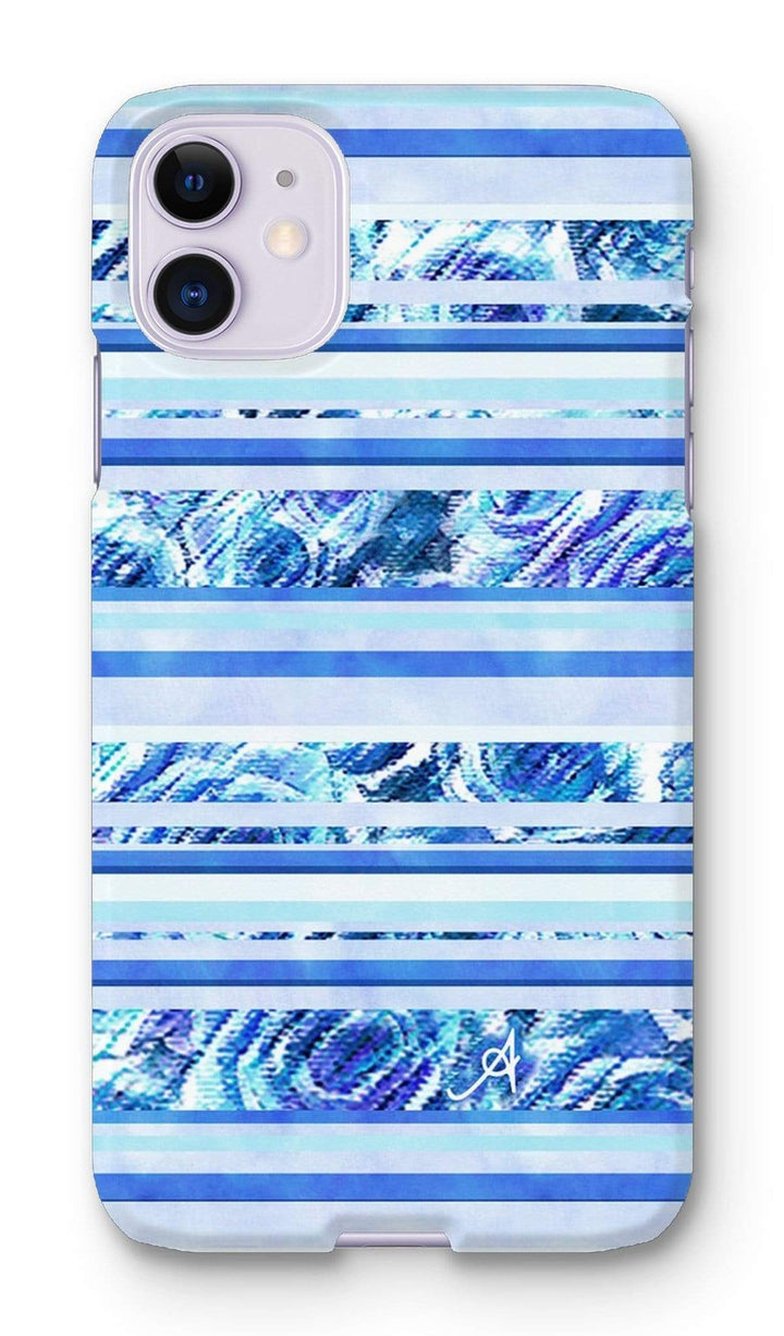 Phone & Tablet Cases iPhone 11 / Snap / Gloss Textured Roses Stripe Cornflower Amanya Design Phone Case Prodigi
