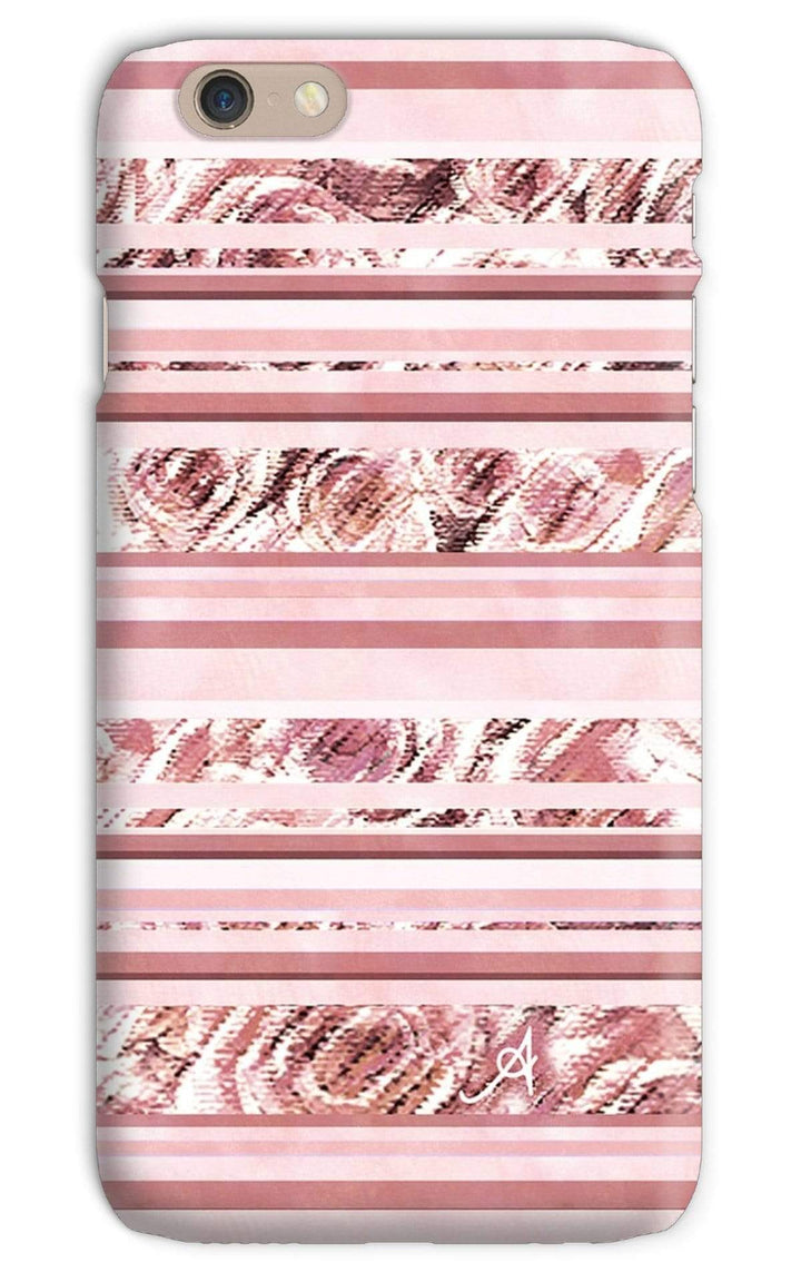 Phone & Tablet Cases iPhone 6s / Snap / Gloss Textured Roses Stripe Dusky Pink Amanya Design Phone Case Prodigi