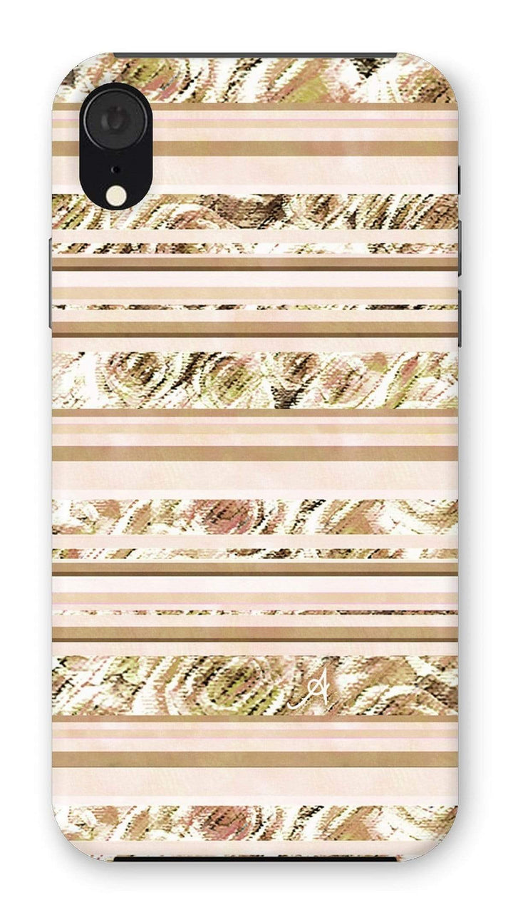 Phone & Tablet Cases iPhone XR / Snap / Gloss Textured Roses Stripe Mushroom Amanya Design Phone Case Prodigi