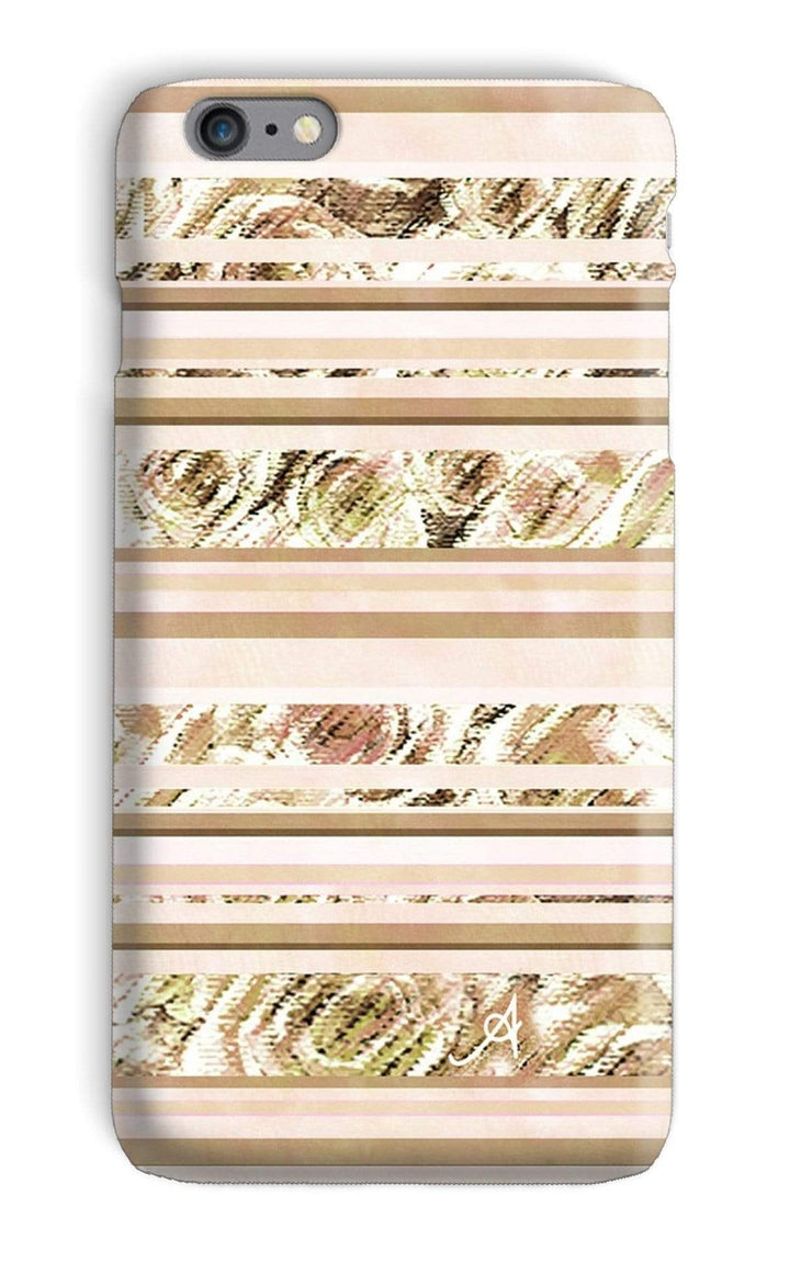Phone & Tablet Cases iPhone 6s Plus / Snap / Gloss Textured Roses Stripe Mushroom Amanya Design Phone Case Prodigi