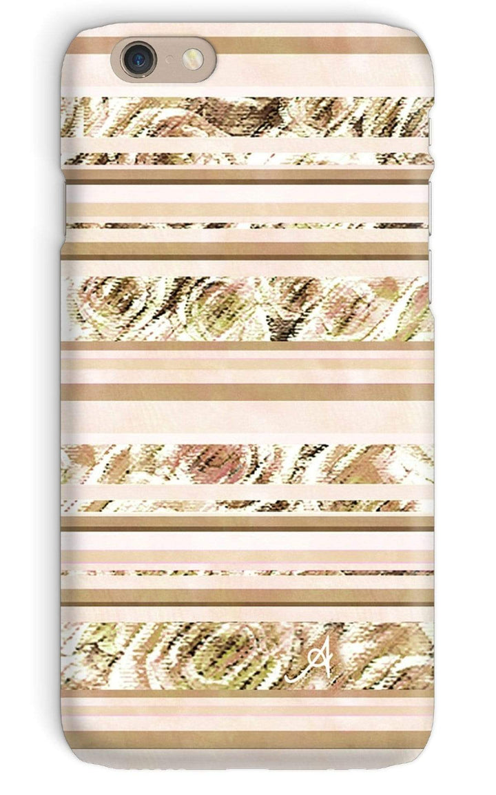 Phone & Tablet Cases iPhone 6 / Snap / Gloss Textured Roses Stripe Mushroom Amanya Design Phone Case Prodigi