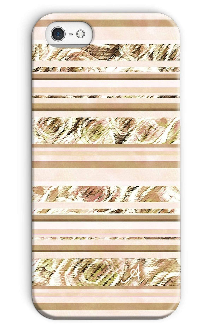 Phone & Tablet Cases iPhone 5/5s / Snap / Gloss Textured Roses Stripe Mushroom Amanya Design Phone Case Prodigi