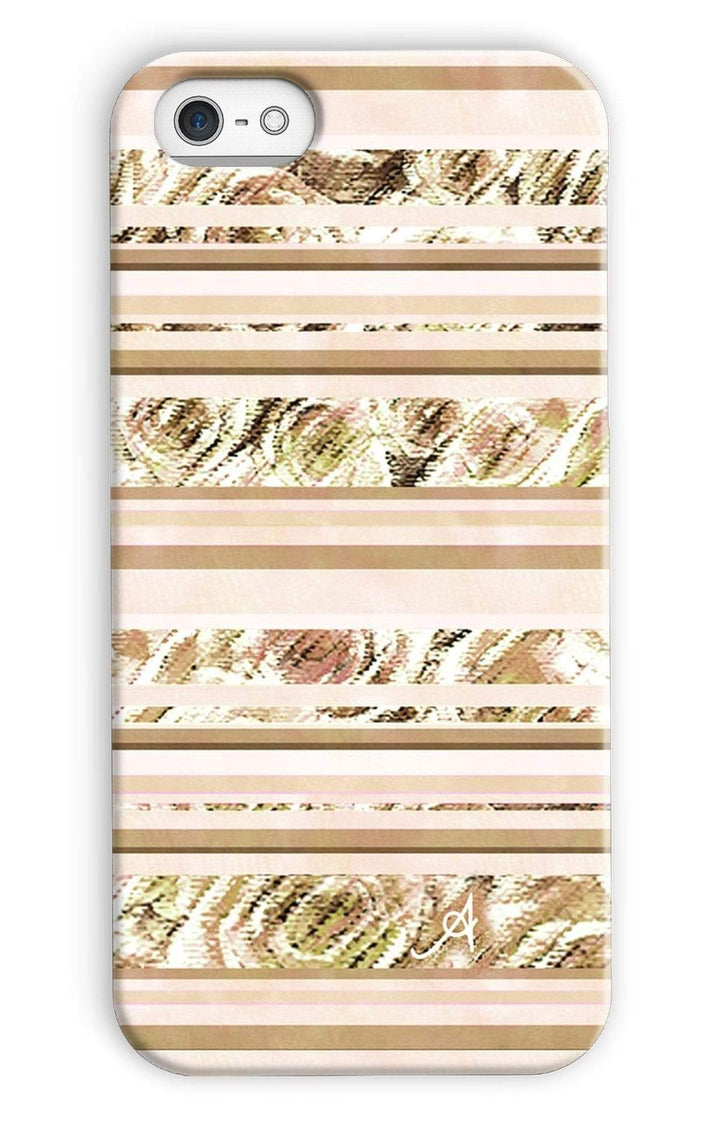 Phone & Tablet Cases iPhone 5c / Snap / Gloss Textured Roses Stripe Mushroom Amanya Design Phone Case Prodigi