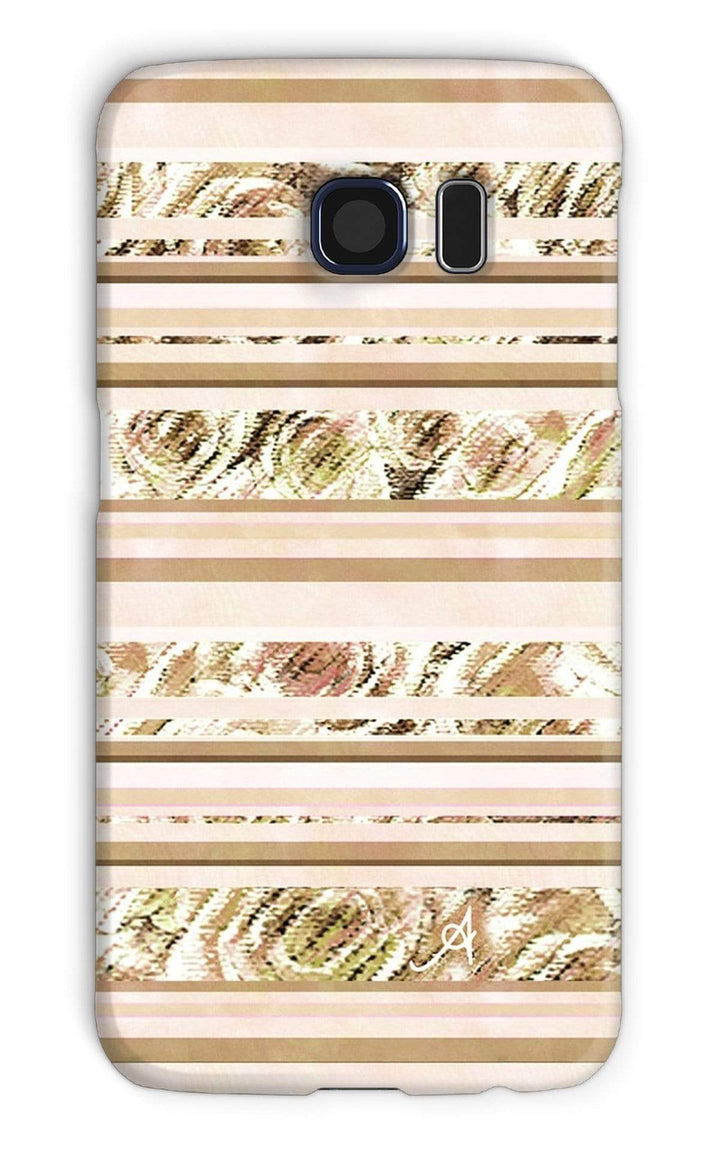 Phone & Tablet Cases Galaxy S6 / Snap / Gloss Textured Roses Stripe Mushroom Amanya Design Phone Case Prodigi