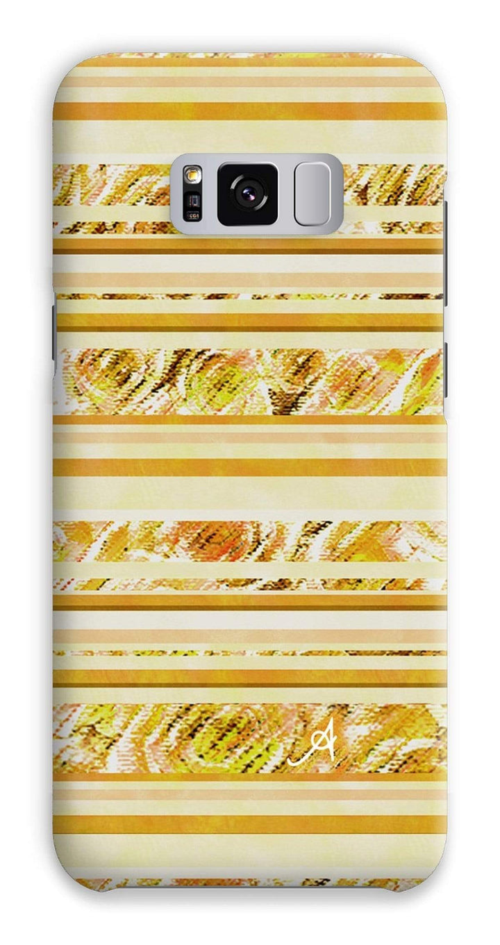Phone & Tablet Cases Samsung S8 Plus / Snap / Gloss Textured Roses Stripe Mustard Amanya Design Phone Case Prodigi