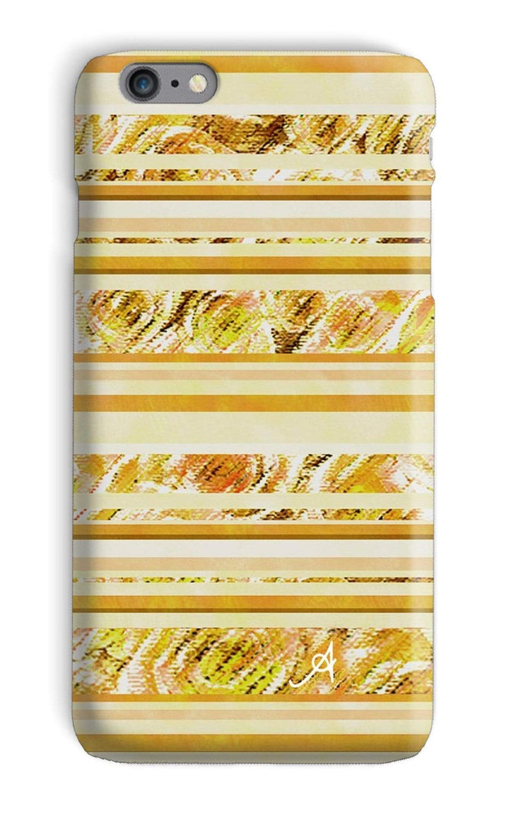 Phone & Tablet Cases iPhone 6 Plus / Snap / Gloss Textured Roses Stripe Mustard Amanya Design Phone Case Prodigi