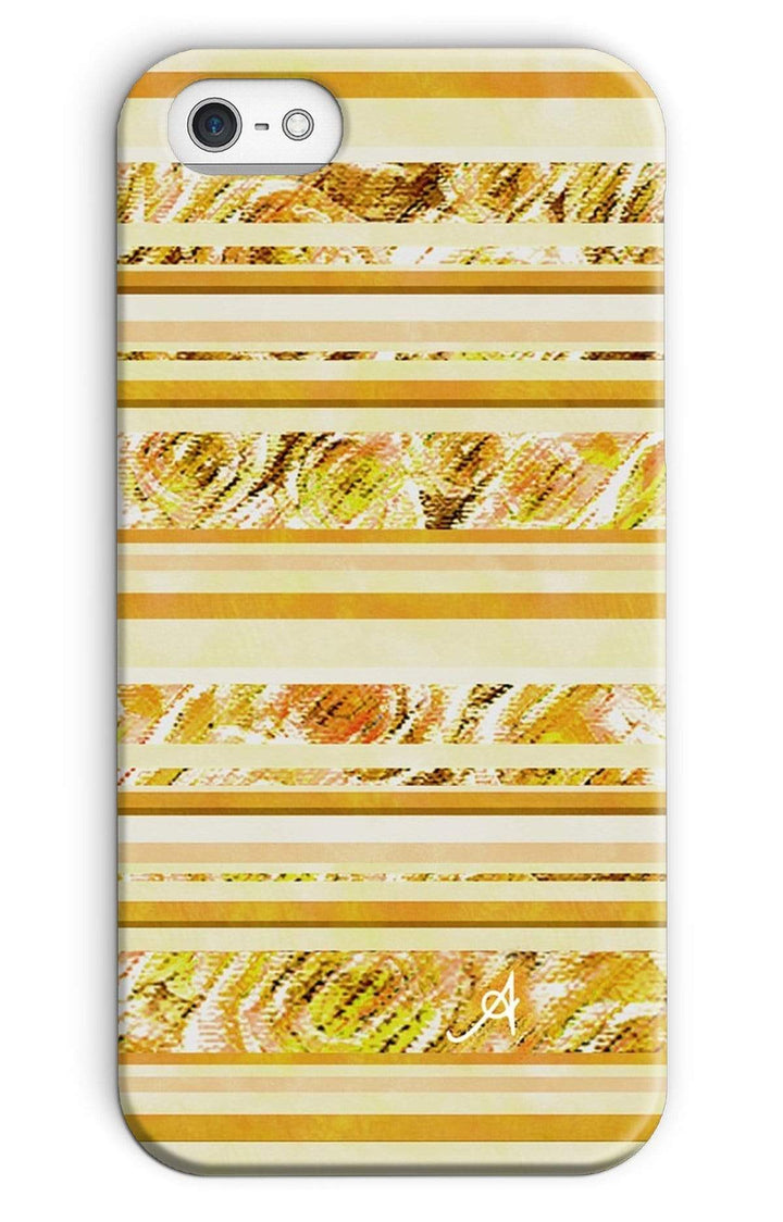 Phone & Tablet Cases iPhone 5/5s / Snap / Gloss Textured Roses Stripe Mustard Amanya Design Phone Case Prodigi