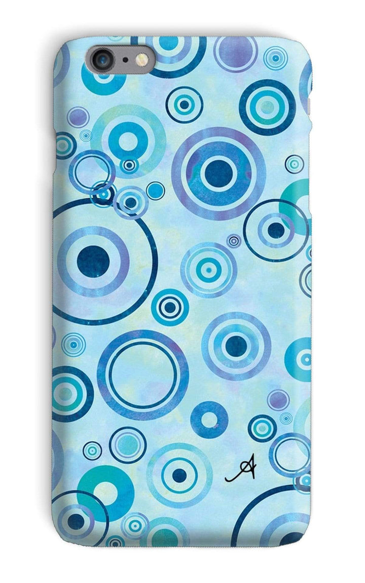 Phone & Tablet Cases iPhone 6s Plus / Snap / Gloss Watercolour Circles Blue Amanya Design Phone Case Prodigi