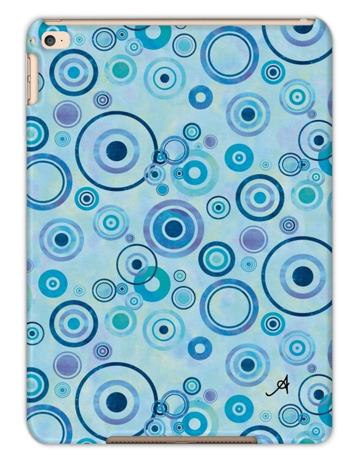 Phone & Tablet Cases iPad Air 2 / Matte Watercolour Circles Blue Amanya Design Tablet Cases Prodigi