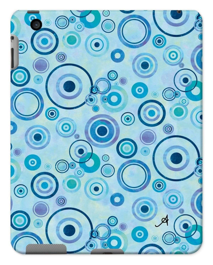Phone & Tablet Cases iPad 2/3/4 / Gloss Watercolour Circles Blue Amanya Design Tablet Cases Prodigi
