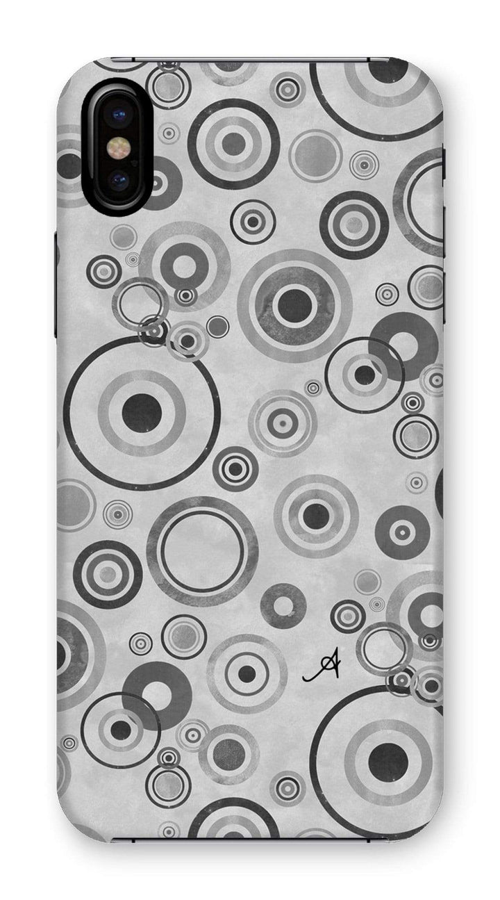 Phone & Tablet Cases iPhone XS / Snap / Gloss Watercolour Circles Monochrome Amanya Design Phone Case Prodigi