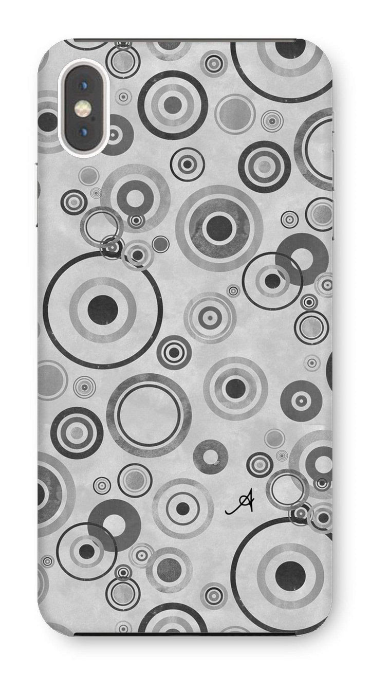 Phone & Tablet Cases iPhone XS Max / Snap / Gloss Watercolour Circles Monochrome Amanya Design Phone Case Prodigi