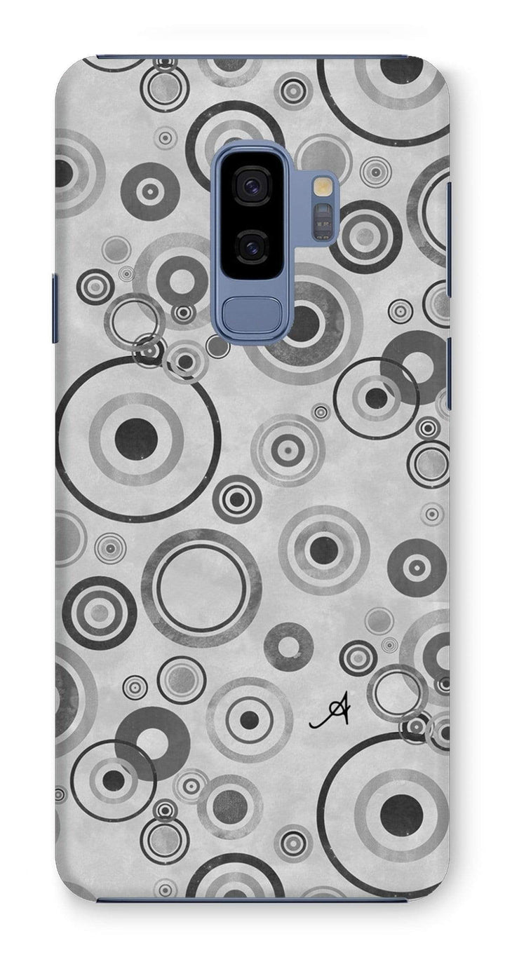 Phone & Tablet Cases Samsung Galaxy S9+ / Snap / Gloss Watercolour Circles Monochrome Amanya Design Phone Case Prodigi