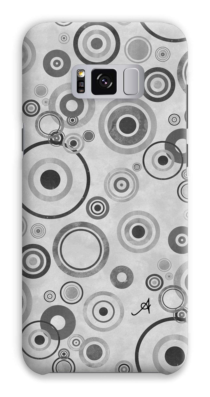 Phone & Tablet Cases Samsung S8 Plus / Snap / Gloss Watercolour Circles Monochrome Amanya Design Phone Case Prodigi