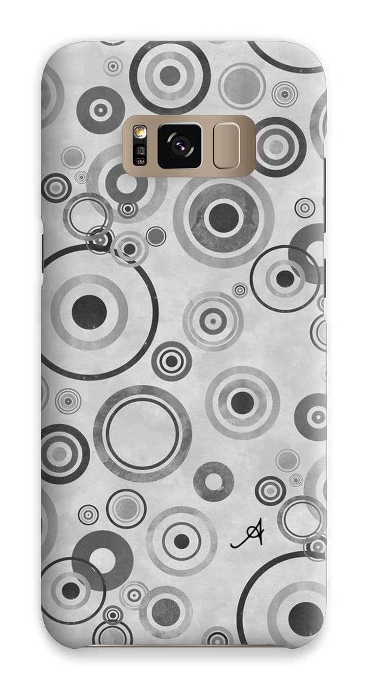 Phone & Tablet Cases Samsung S8 / Snap / Gloss Watercolour Circles Monochrome Amanya Design Phone Case Prodigi