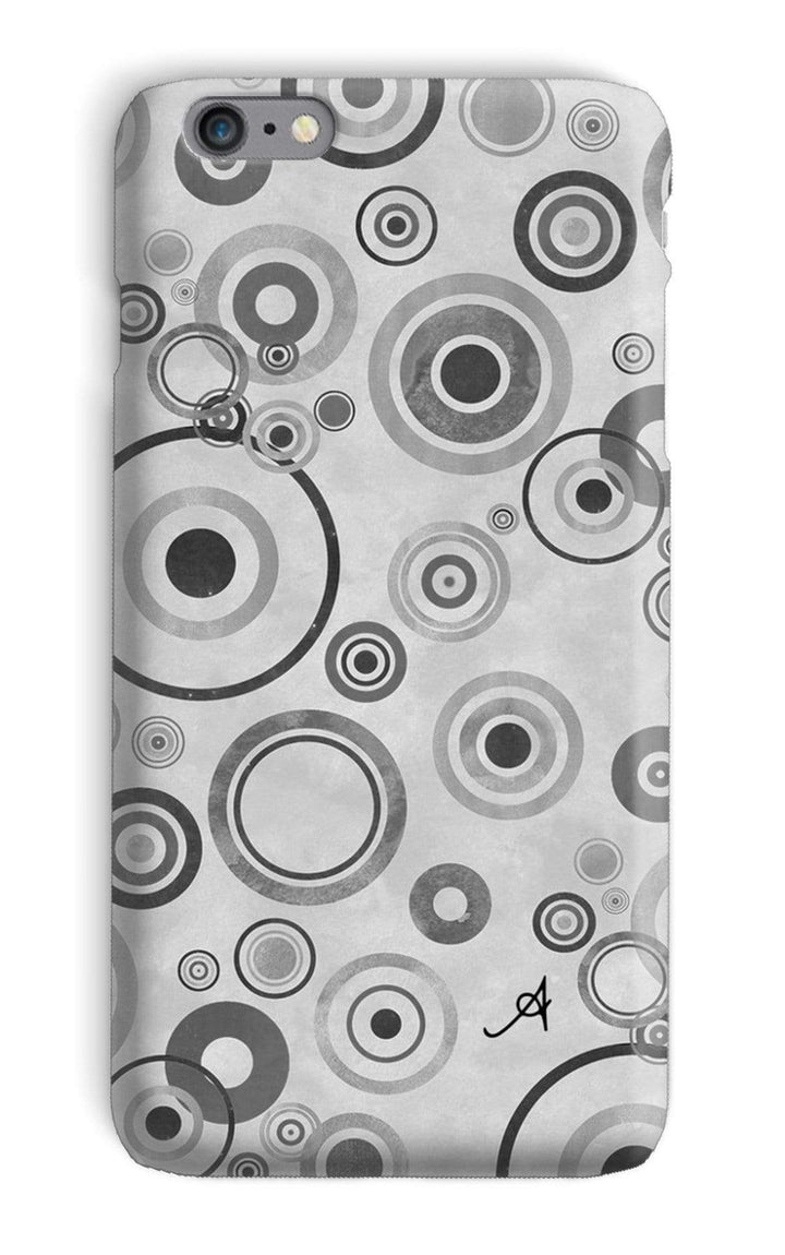 Phone & Tablet Cases iPhone 6s Plus / Snap / Gloss Watercolour Circles Monochrome Amanya Design Phone Case Prodigi