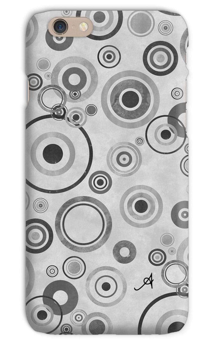 Phone & Tablet Cases iPhone 6s / Snap / Gloss Watercolour Circles Monochrome Amanya Design Phone Case Prodigi