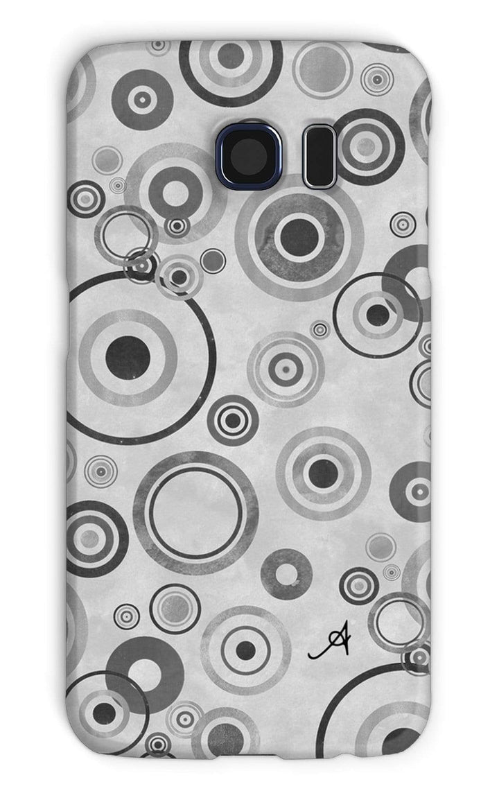 Phone & Tablet Cases Galaxy S6 / Snap / Gloss Watercolour Circles Monochrome Amanya Design Phone Case Prodigi