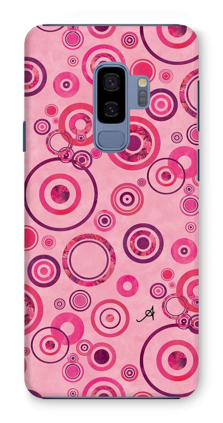 Phone & Tablet Cases Samsung Galaxy S9+ / Snap / Gloss Watercolour Circles Pink Amanya Design Phone Case Prodigi