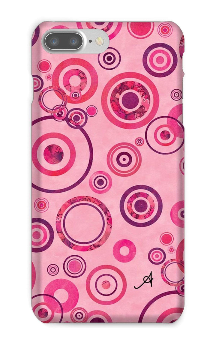 Phone & Tablet Cases iPhone 8 Plus / Snap / Gloss Watercolour Circles Pink Amanya Design Phone Case Prodigi