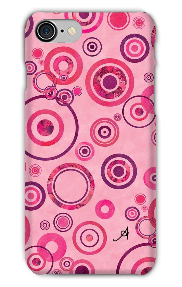 Phone & Tablet Cases iPhone 8 / Snap / Gloss Watercolour Circles Pink Amanya Design Phone Case Prodigi