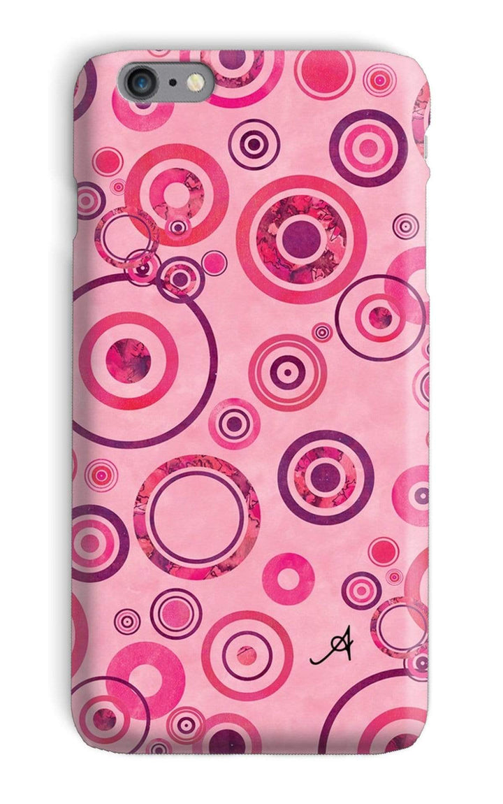 Phone & Tablet Cases iPhone 6s Plus / Snap / Gloss Watercolour Circles Pink Amanya Design Phone Case Prodigi