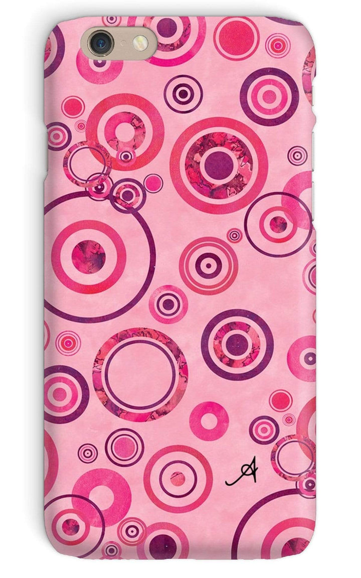 Phone & Tablet Cases iPhone 6 / Snap / Gloss Watercolour Circles Pink Amanya Design Phone Case Prodigi