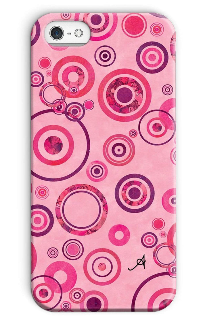 Phone & Tablet Cases iPhone 5/5s / Snap / Gloss Watercolour Circles Pink Amanya Design Phone Case Prodigi