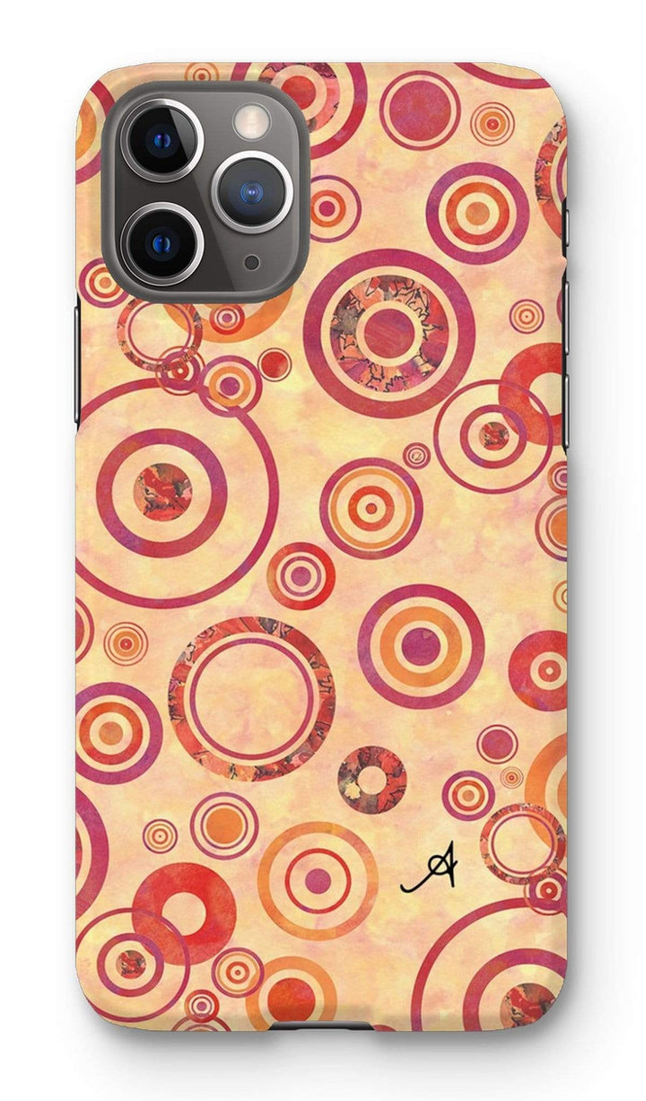 Phone & Tablet Cases iPhone 11 Pro / Snap / Gloss Watercolour Circles Red Amanya Design Phone Case Prodigi