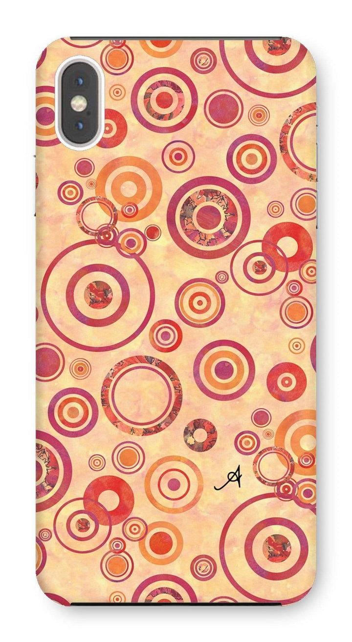 Phone & Tablet Cases iPhone XS Max / Snap / Gloss Watercolour Circles Red Amanya Design Phone Case Prodigi