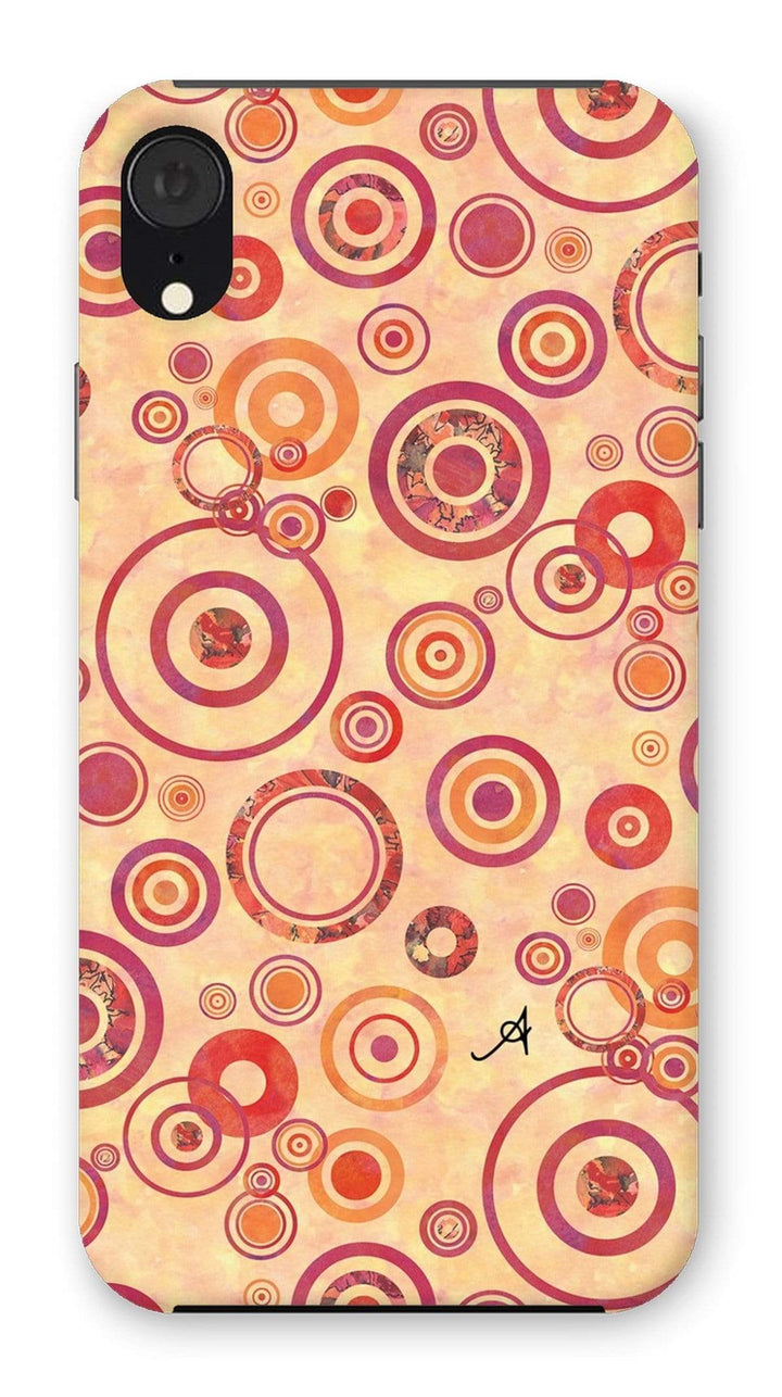 Phone & Tablet Cases iPhone XR / Snap / Gloss Watercolour Circles Red Amanya Design Phone Case Prodigi