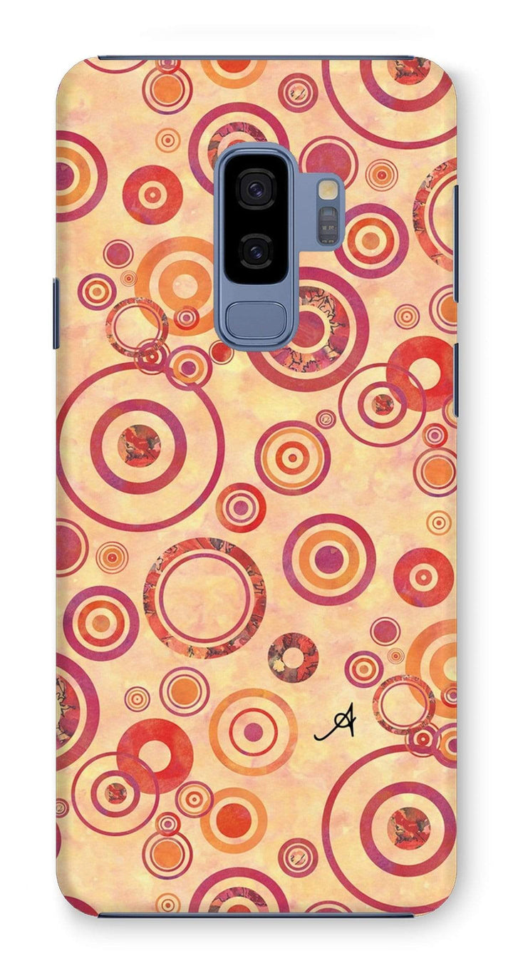 Phone & Tablet Cases Samsung Galaxy S9+ / Snap / Gloss Watercolour Circles Red Amanya Design Phone Case Prodigi