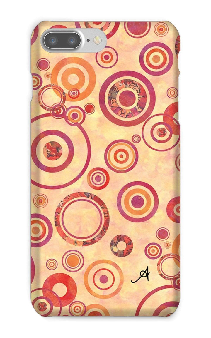 Phone & Tablet Cases iPhone 8 Plus / Snap / Gloss Watercolour Circles Red Amanya Design Phone Case Prodigi