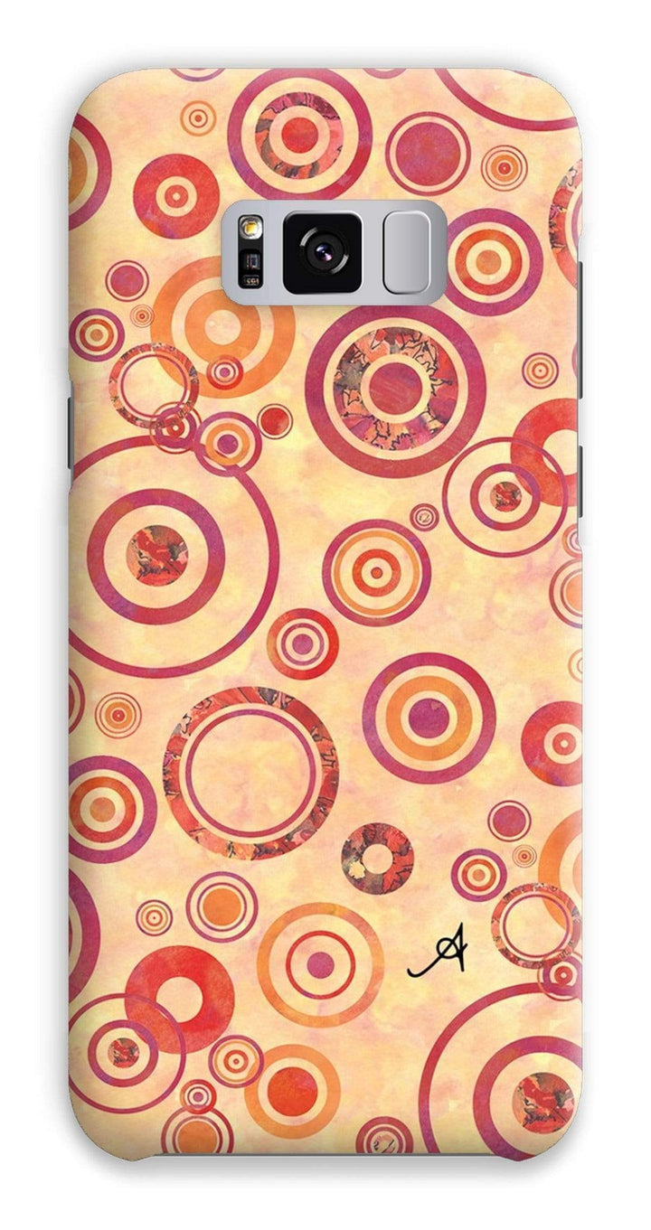 Phone & Tablet Cases Samsung S8 Plus / Snap / Gloss Watercolour Circles Red Amanya Design Phone Case Prodigi