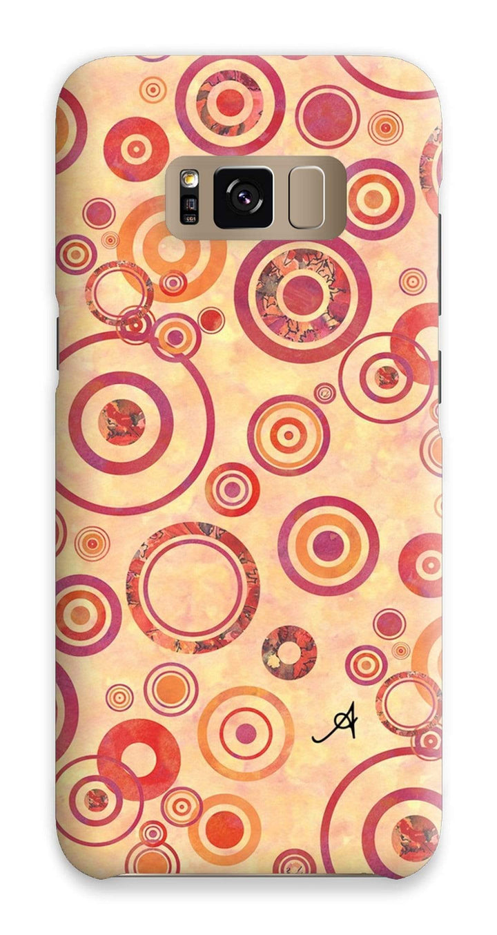 Phone & Tablet Cases Samsung S8 / Snap / Gloss Watercolour Circles Red Amanya Design Phone Case Prodigi