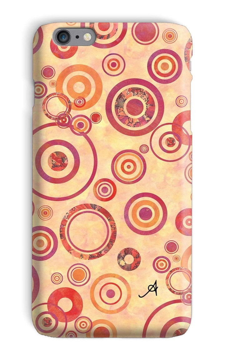 Phone & Tablet Cases iPhone 6s Plus / Snap / Gloss Watercolour Circles Red Amanya Design Phone Case Prodigi
